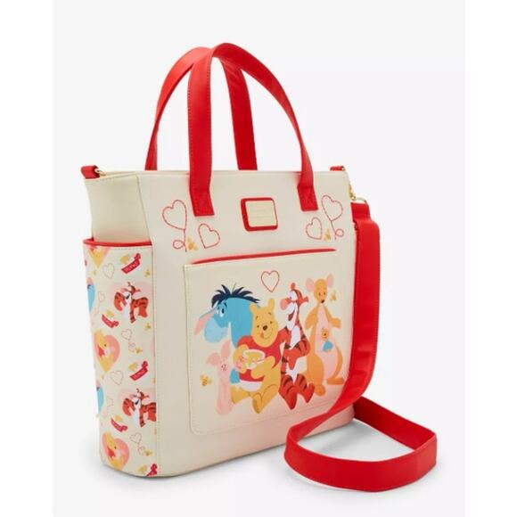 Loungefly Disney Winnie The Pooh Hearts Convertible Tote Bag NWT main image 5